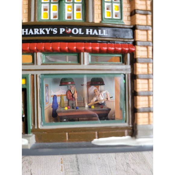 Dept 56 55614 Sharky's pool hall tournament RARE snow village accessory - Picture 6 of 10